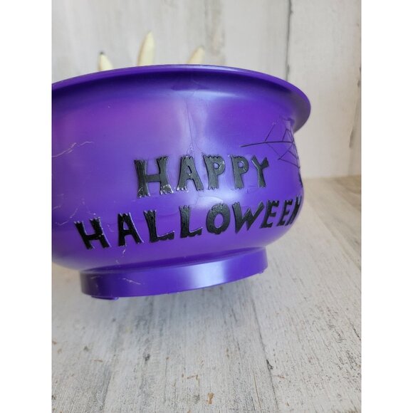 Gemmy purple AS IS candy bowl happy Halloween hand prop - Picture 7 of 13